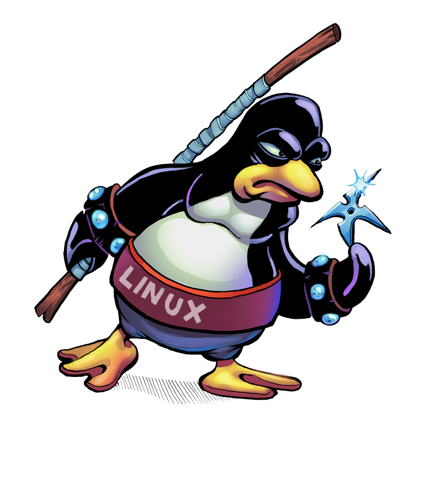 Penguin Wetware Linux Block Ninja PNG