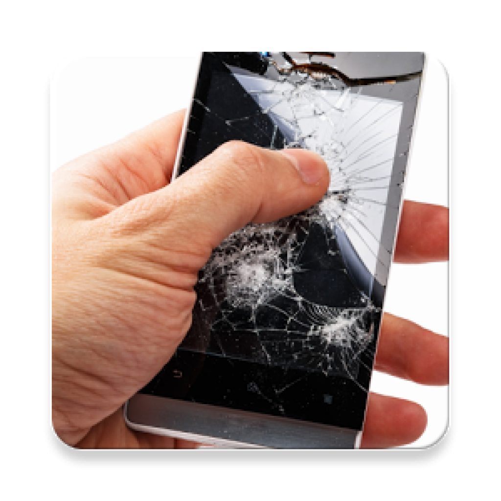 Palmtop Broken Cracked Electronics Smartphone PNG