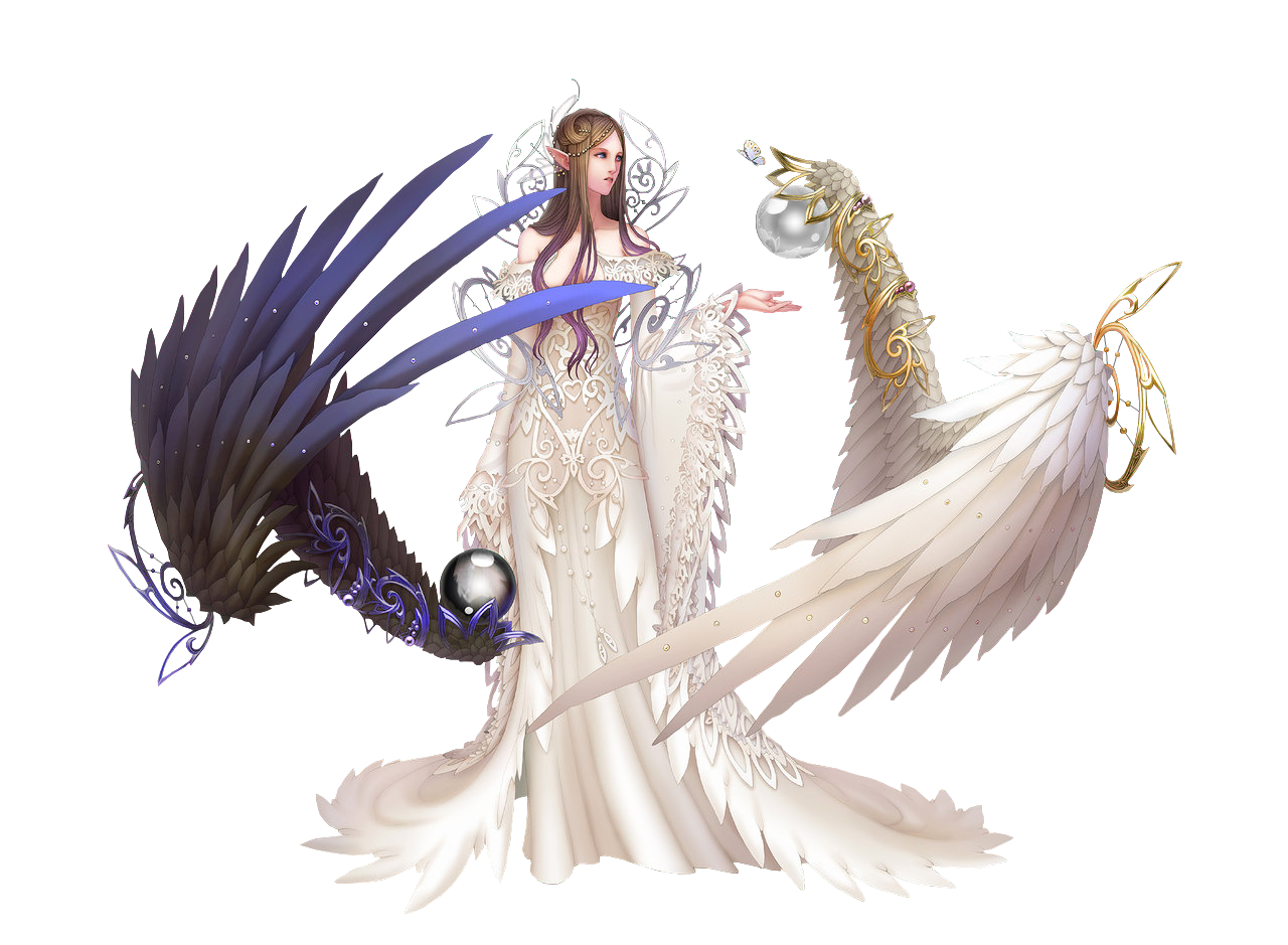 Cream Anime Enchantress Divine Angel PNG