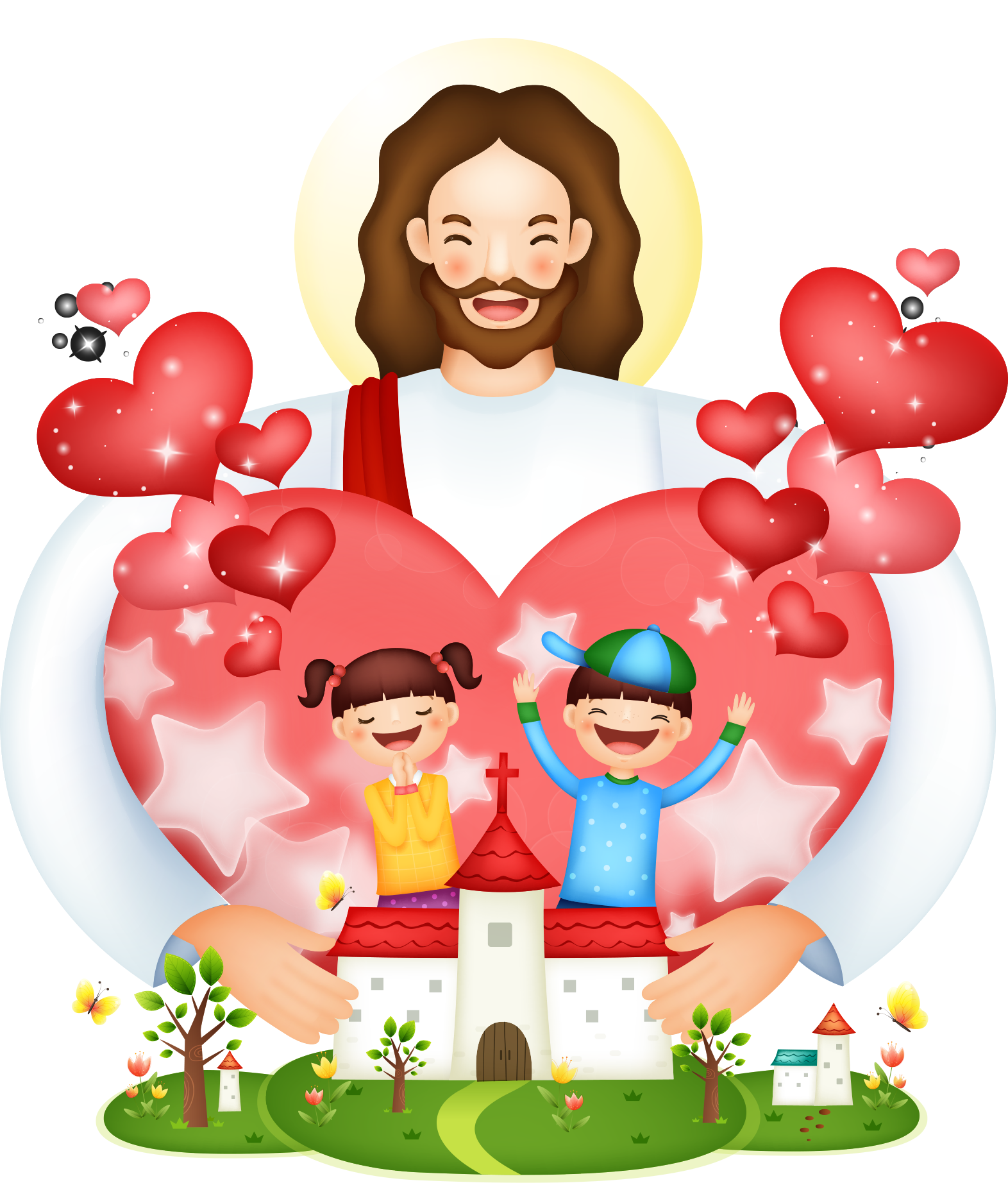 Protection Christianity Art Animate Child PNG