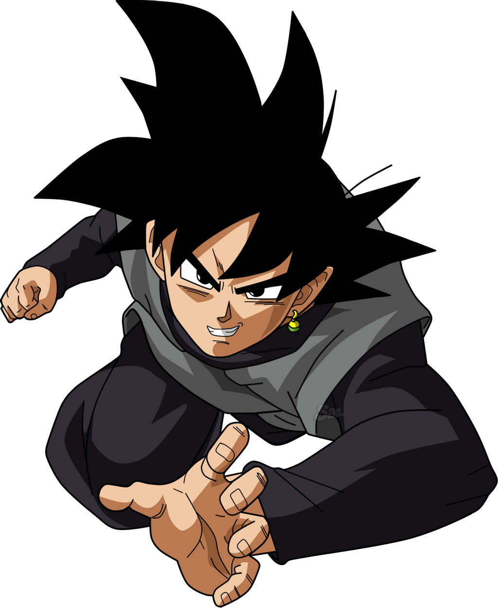 Black Goku Cartoon Anime Manga PNG