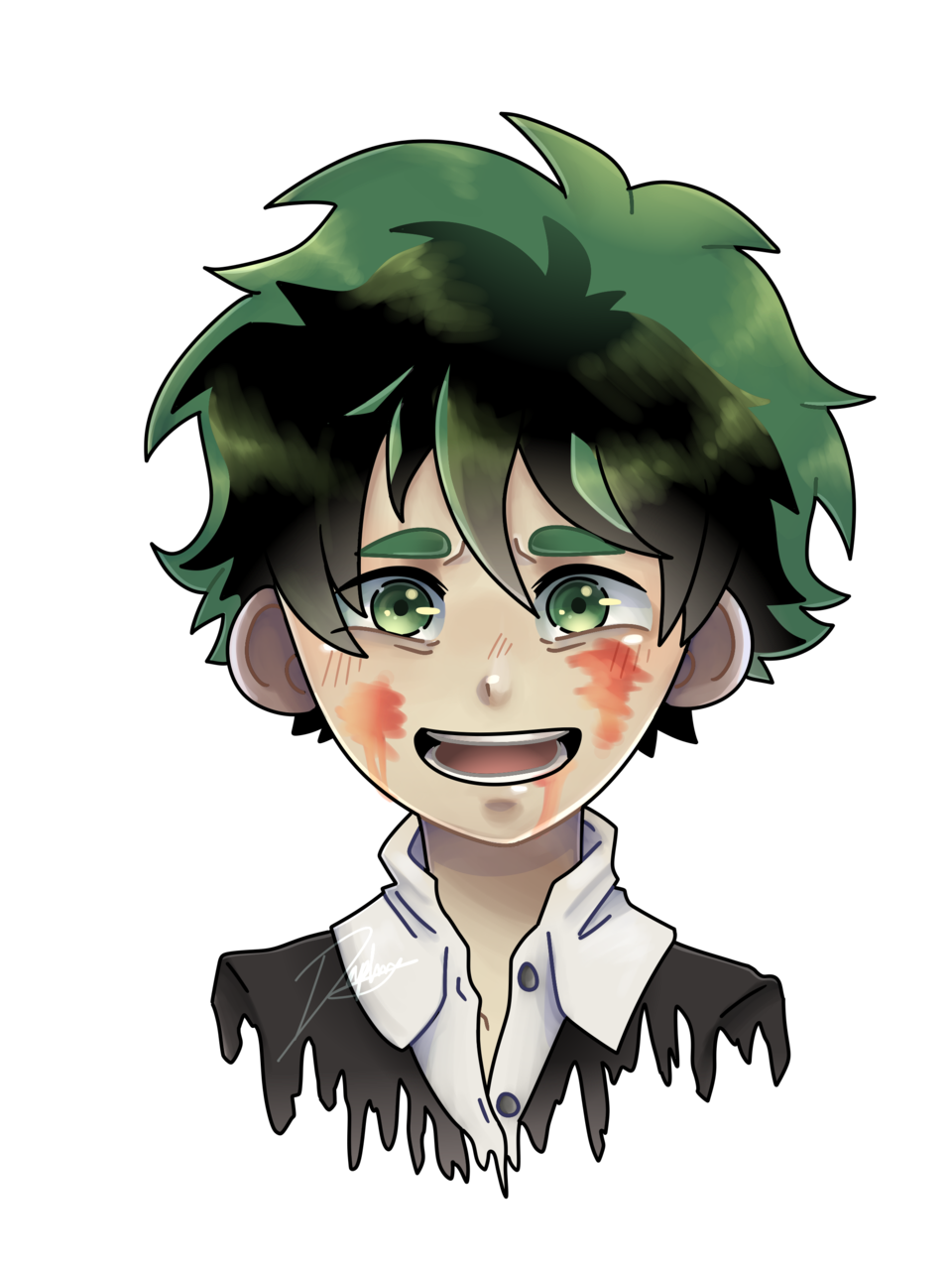 Cartoon Izuku Kimono Hero Academia PNG