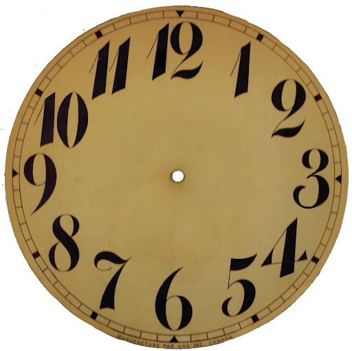 Vintage Mossback Objects Clock Reproductions PNG