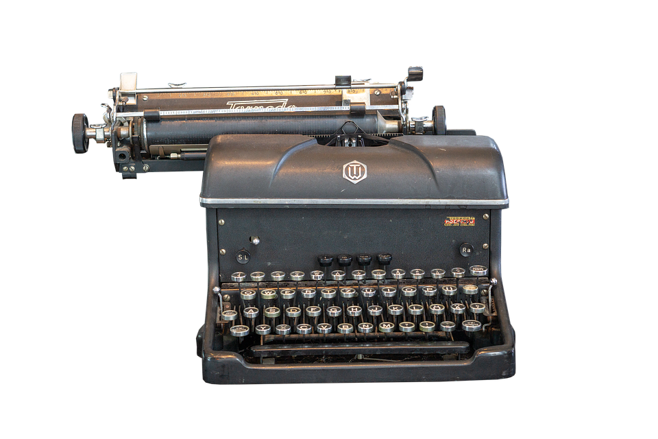 Demode Pottery Typewriter Antique Effects PNG