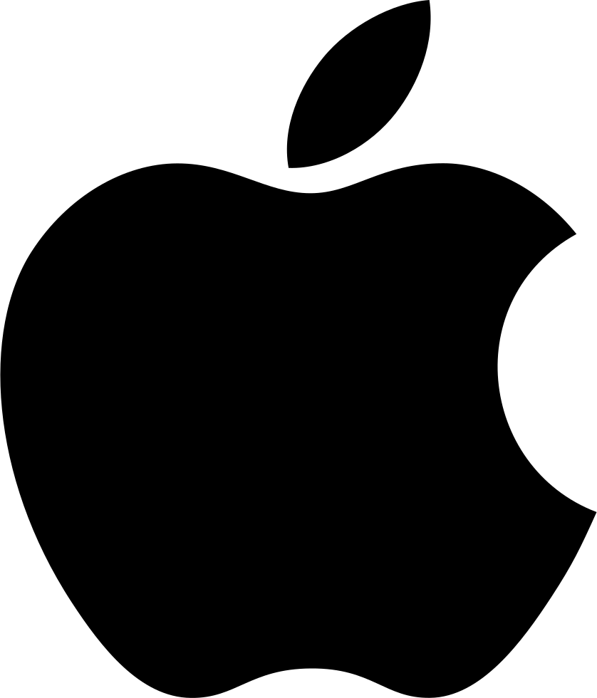 Blueberry Silhouette Line Apple Logo PNG