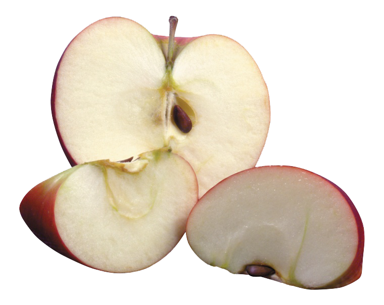 Manzana Cantaloupe Verde Cut Apple PNG