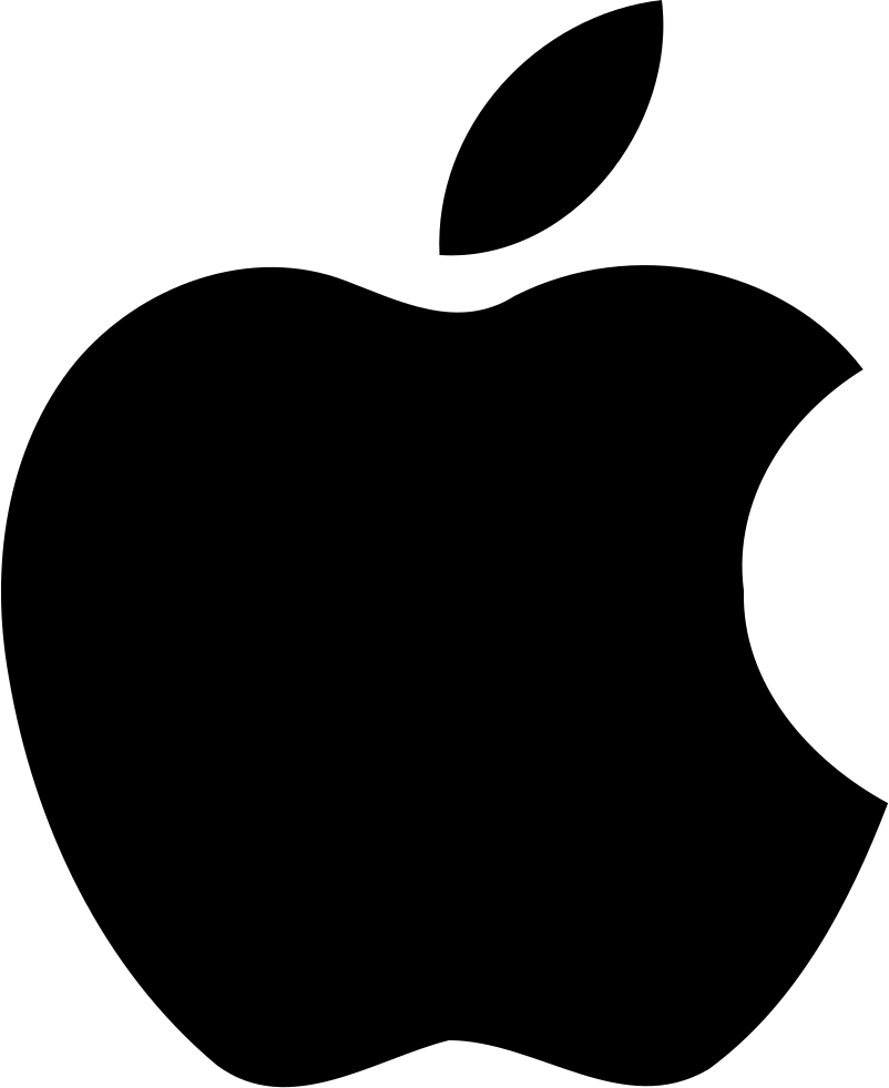 Cute Apple Network Silhouette Logo PNG