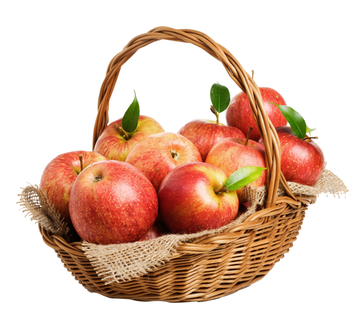 Apple Melon Filled Apples Basket PNG