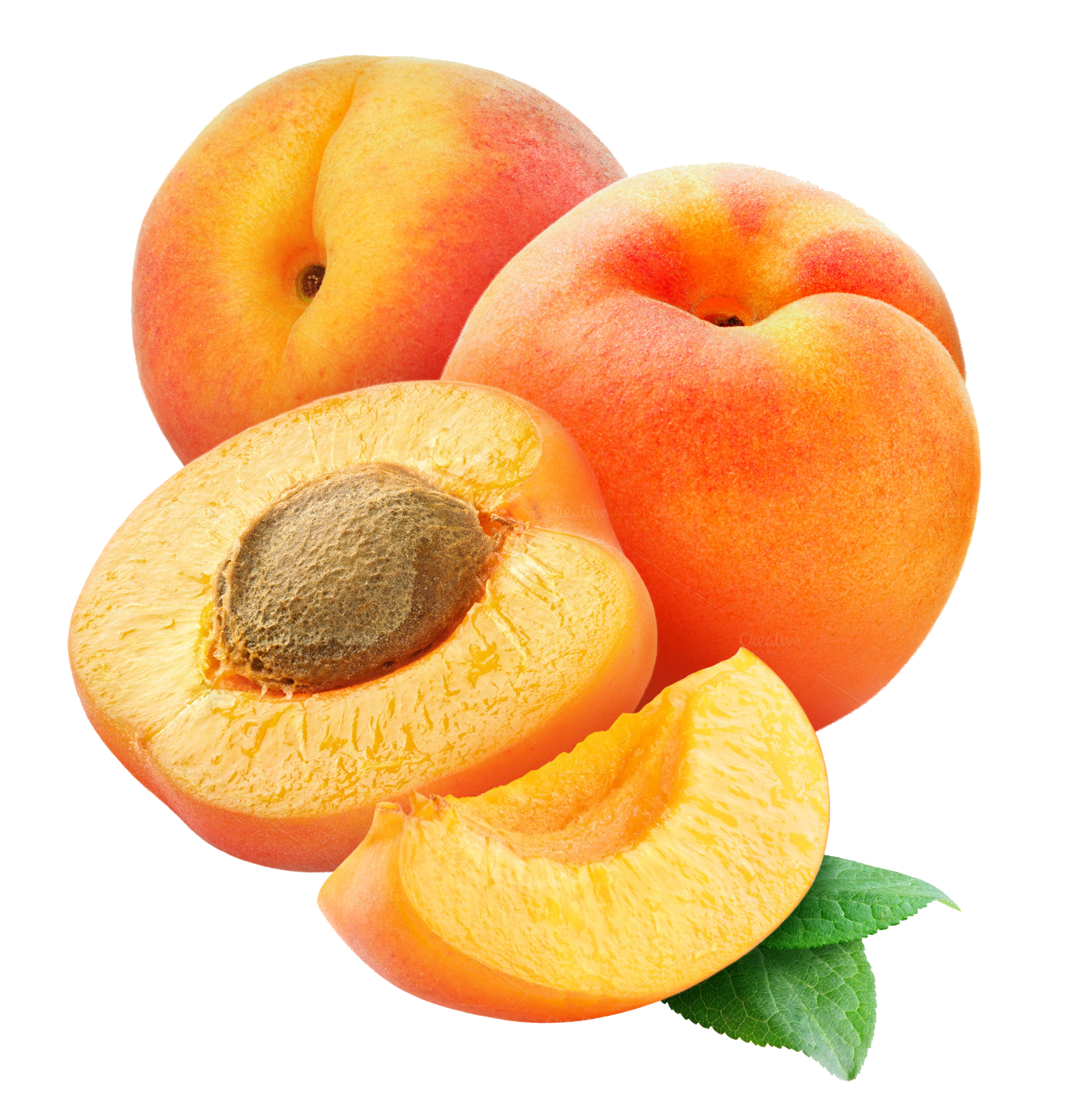 Close Peach Gooseberries Apricot Fruits PNG