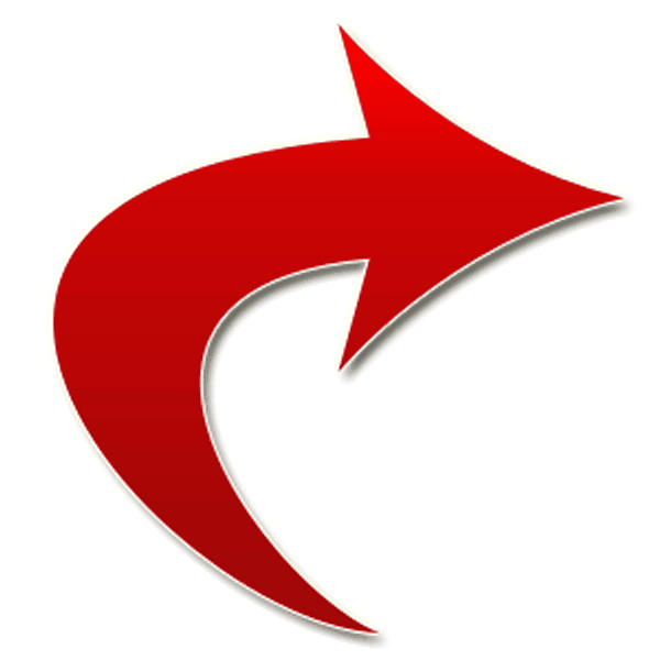 Arrow Symbol Logo Crescent Red PNG