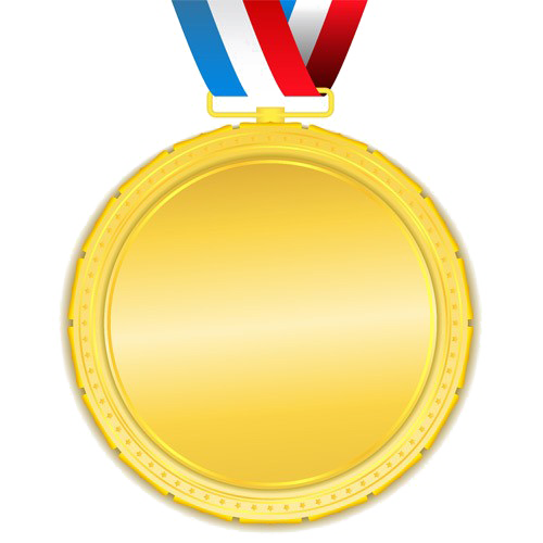 Turf Grasslands Conventionalized Painted Medal PNG