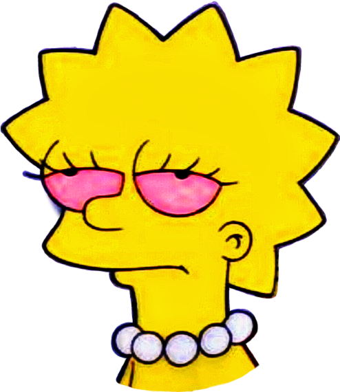 Yellow Art Design Effect Simpson PNG