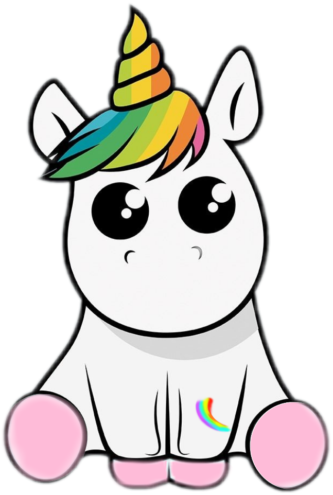 Drawing Line Unicorn Miniatures Sticker PNG
