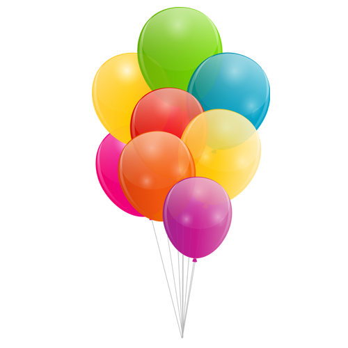 Balloons Flares Bunch Holidays Flasks PNG