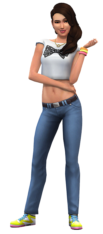 Becky Shoe Sims Jeans Work PNG