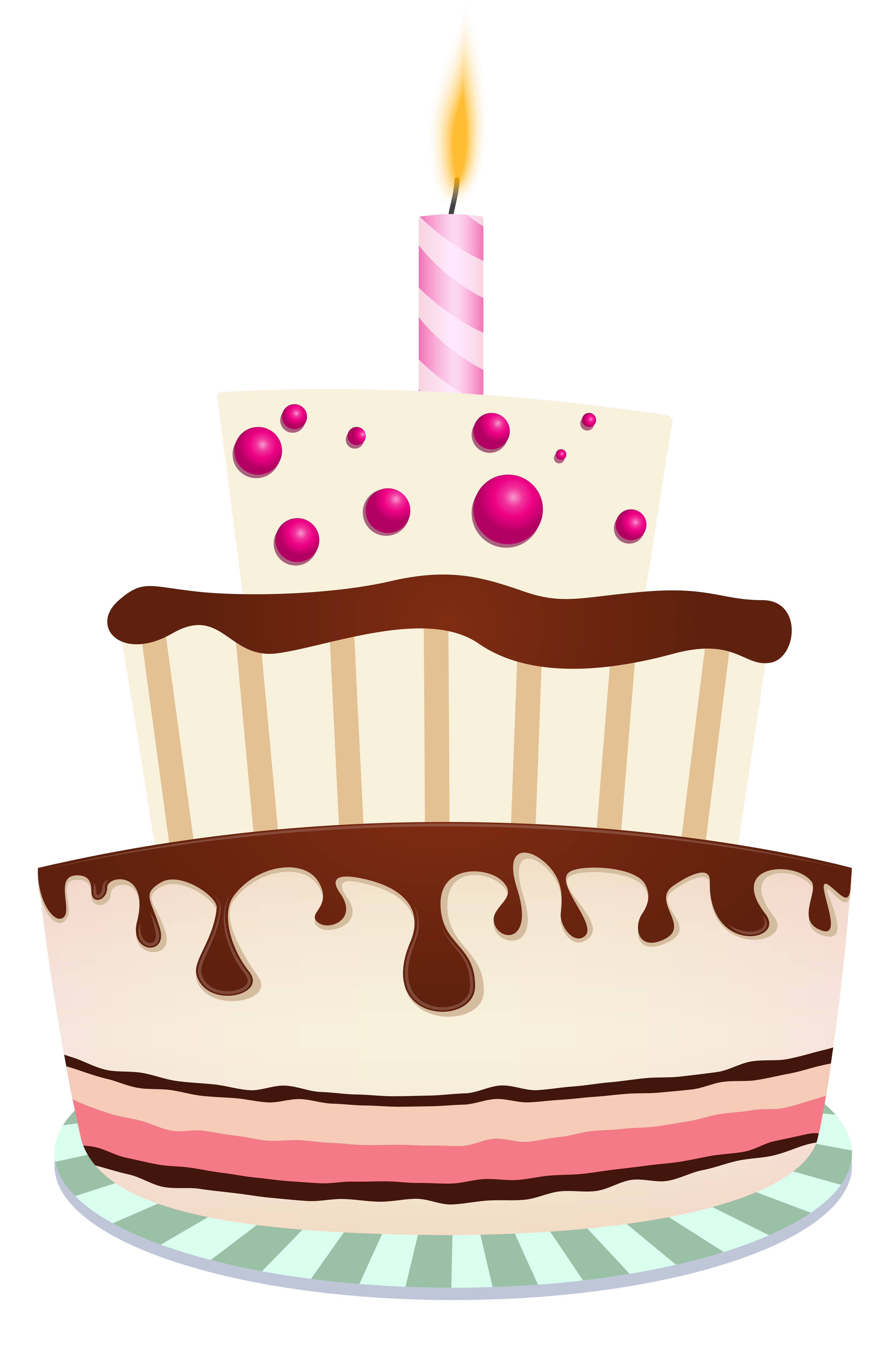 With Chocolate Top Birthday Candle PNG