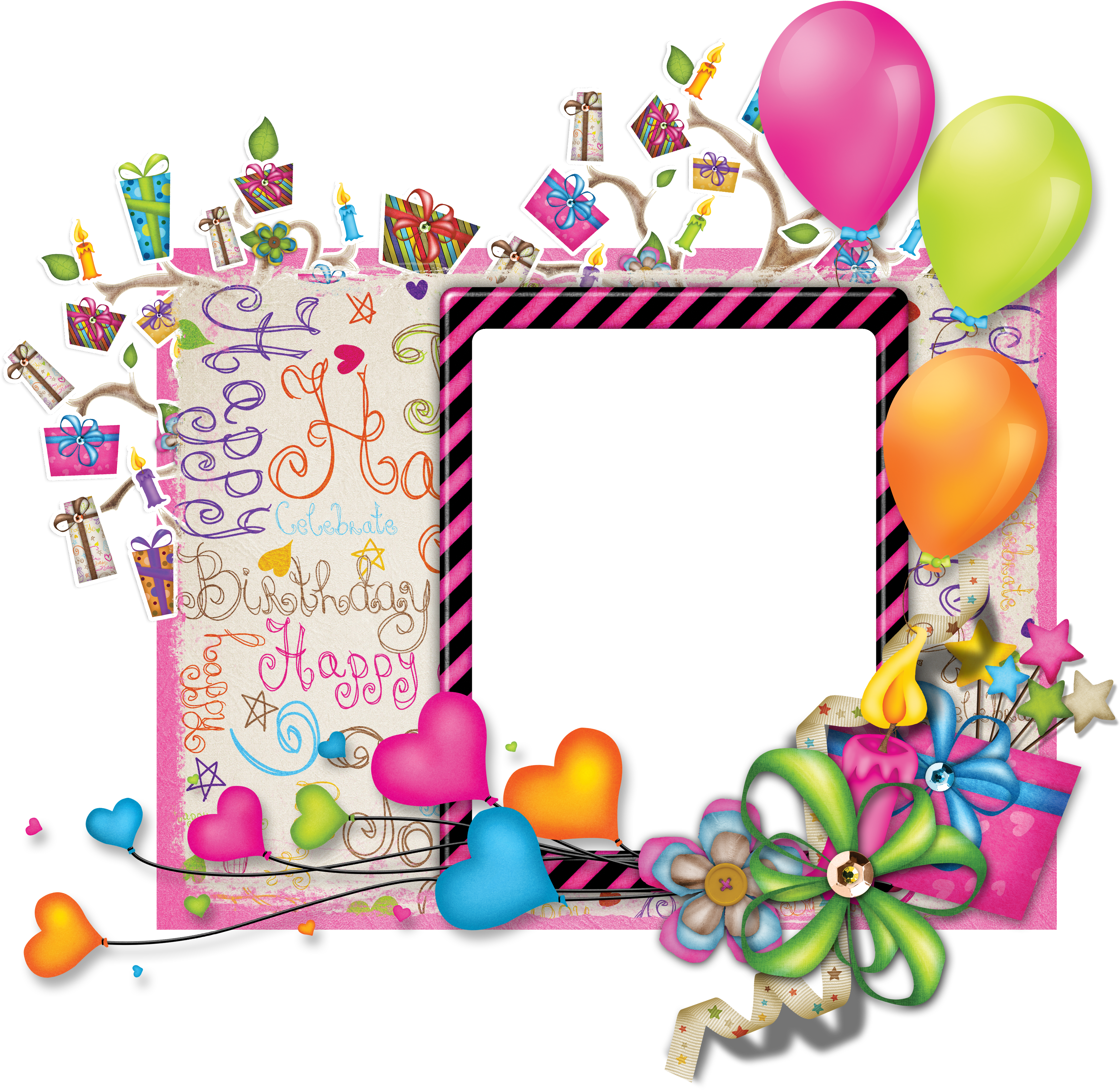 Frame Birthday Daughter Tart Cake PNG