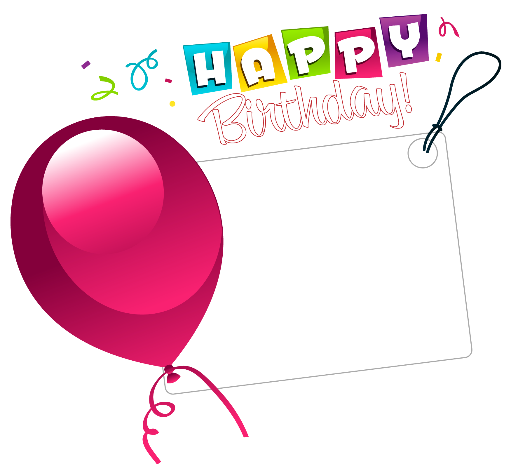 Sticker Gift Balloon Text Wish PNG