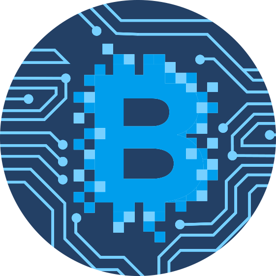 Cryptocurrency Wallet Logo Blue Bitcoin PNG