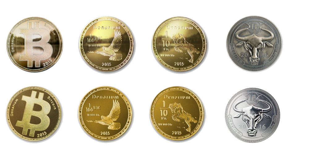 Cryptocurrency Brass Button Metal Collectable PNG