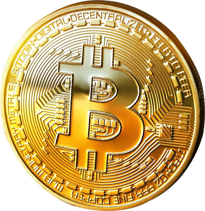 Bitcoin Brass Cryptocurrency Medal Gold PNG