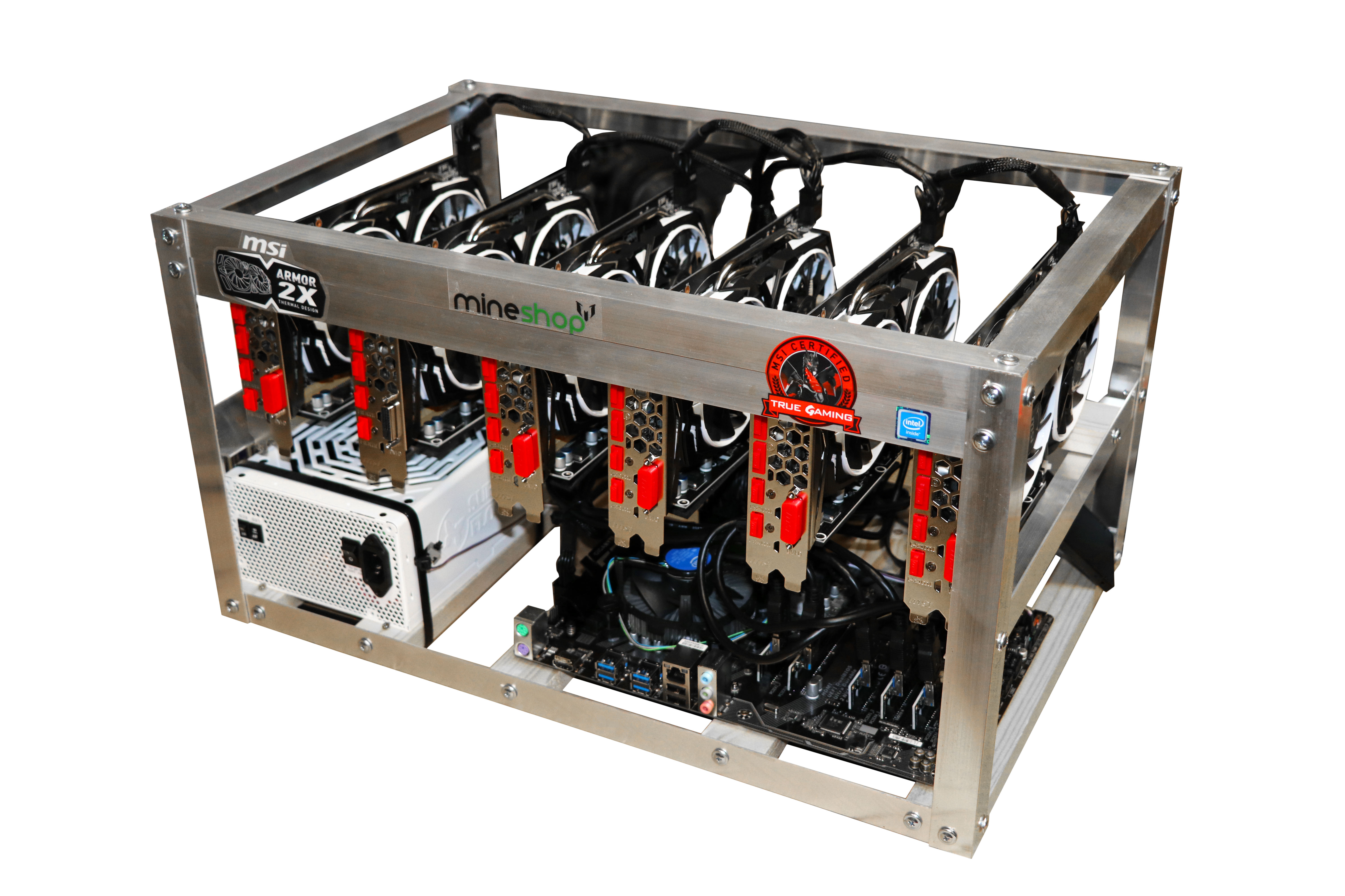Cryptocurrency Bitcoin Mining Rig Gold PNG