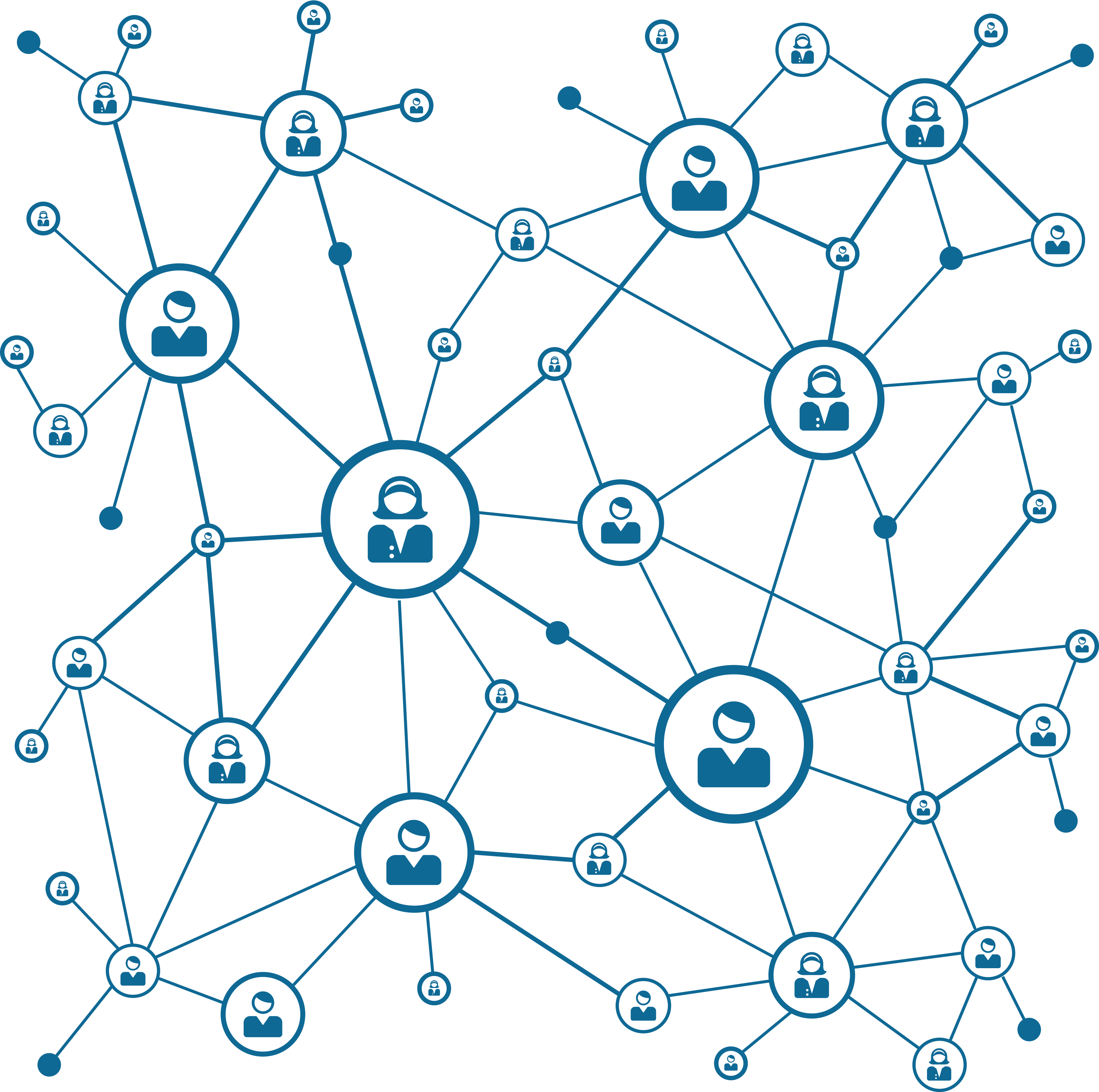 Blockchain Network Node Circle Blue PNG