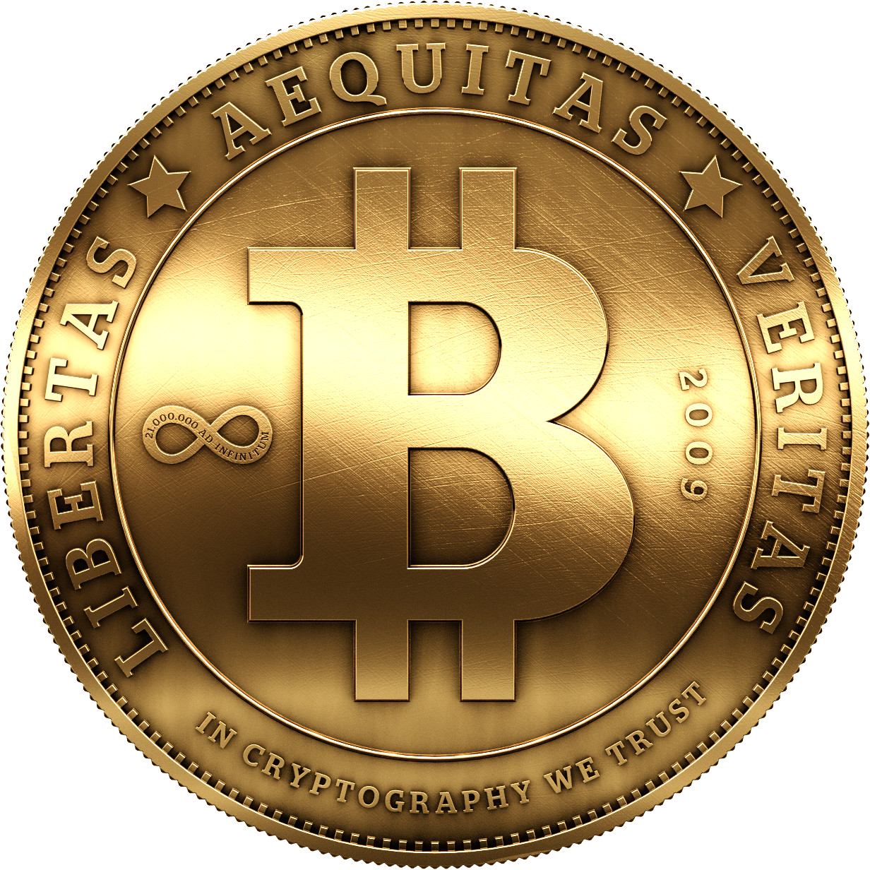 Cryptocurrency Bitcoin Faucet Metal Coin PNG