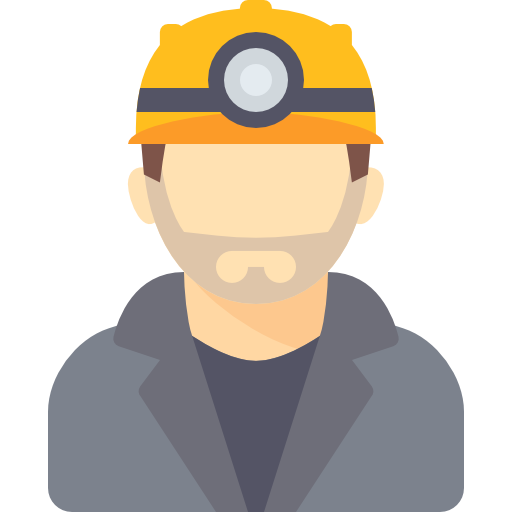 Miner Line Headgear Industry Pickaxe PNG