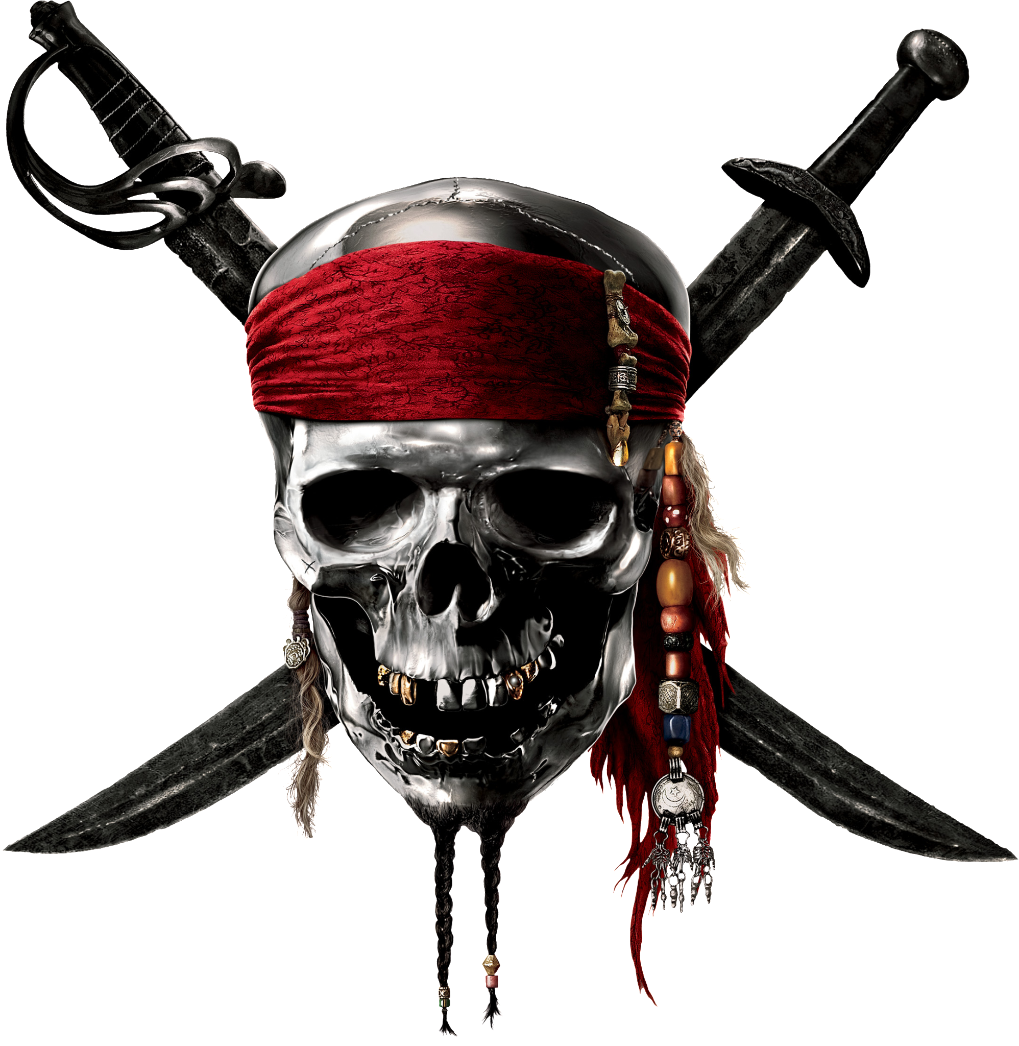 Pirates Caribbean Skull Sparrow Kiss PNG