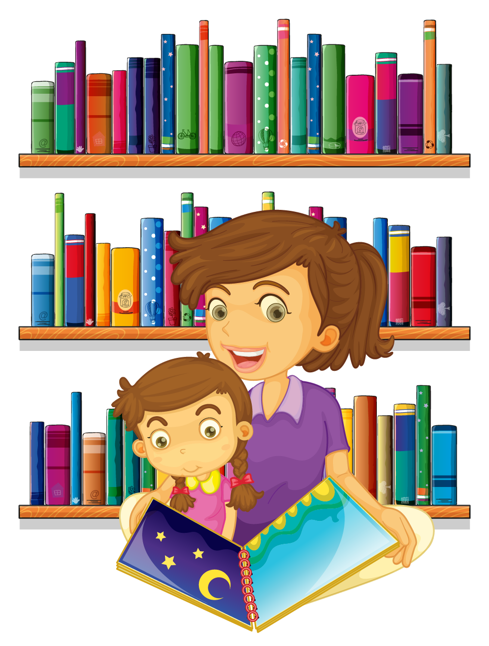 Library Bookcase Behavior Play Workbook PNG