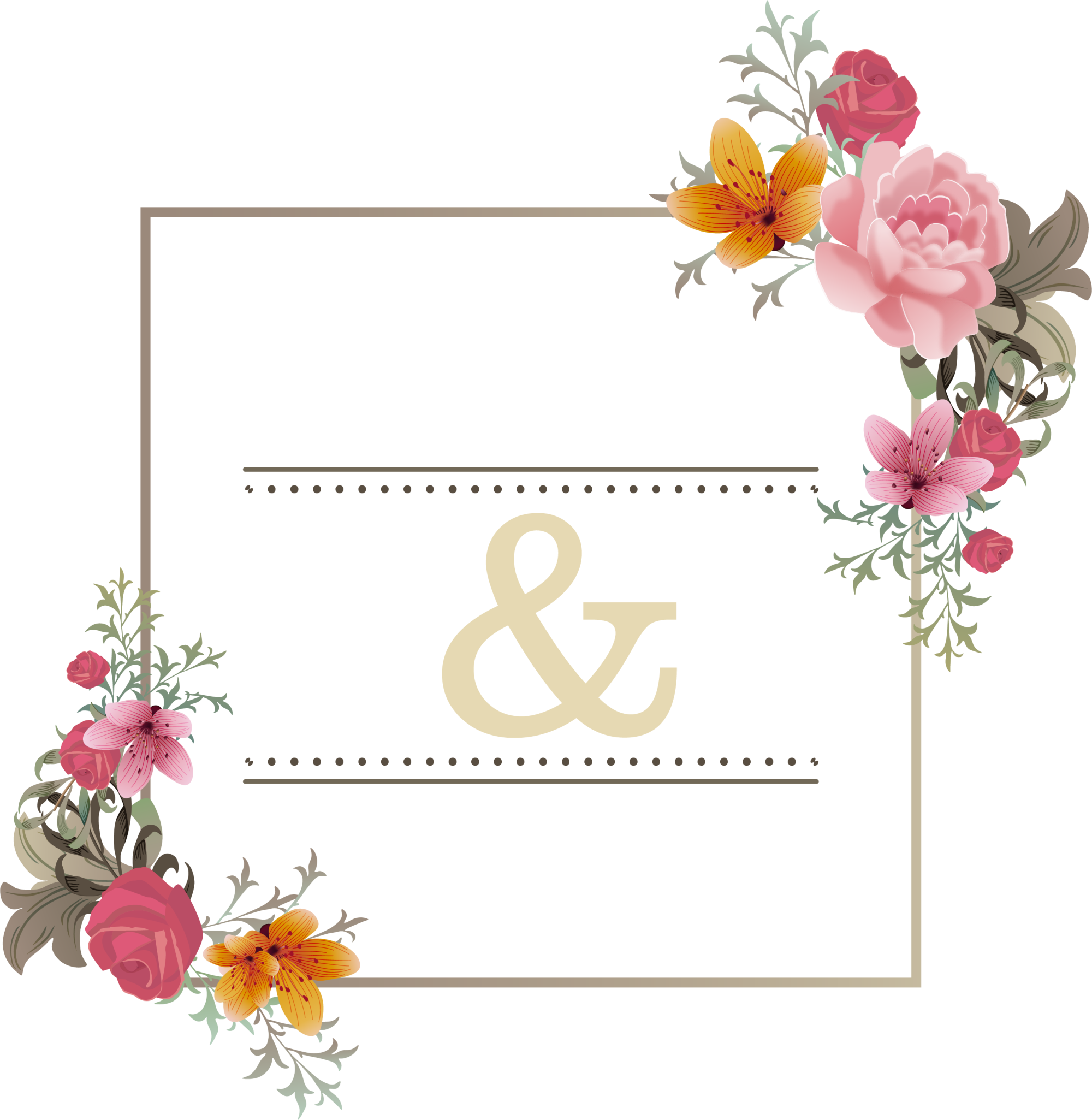 Ceiling Invitation Flower Greeting Border PNG