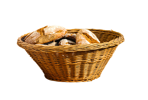 Basket Sourdough Bread Homework Slices PNG