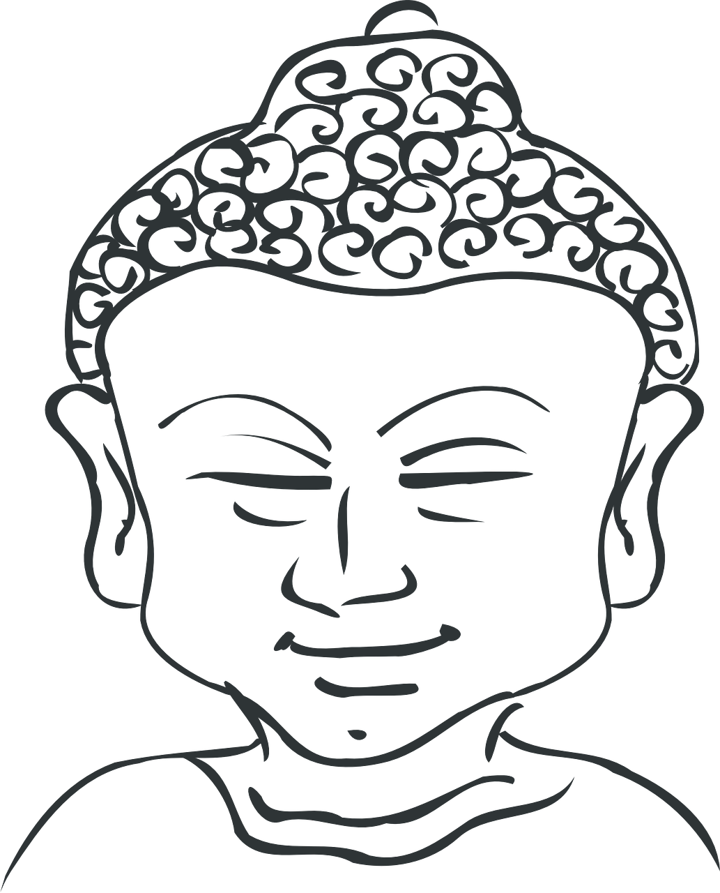 Vector Religion Buddha Face Pule PNG