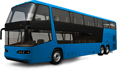 Bus Jitney Deep Transport Blue PNG