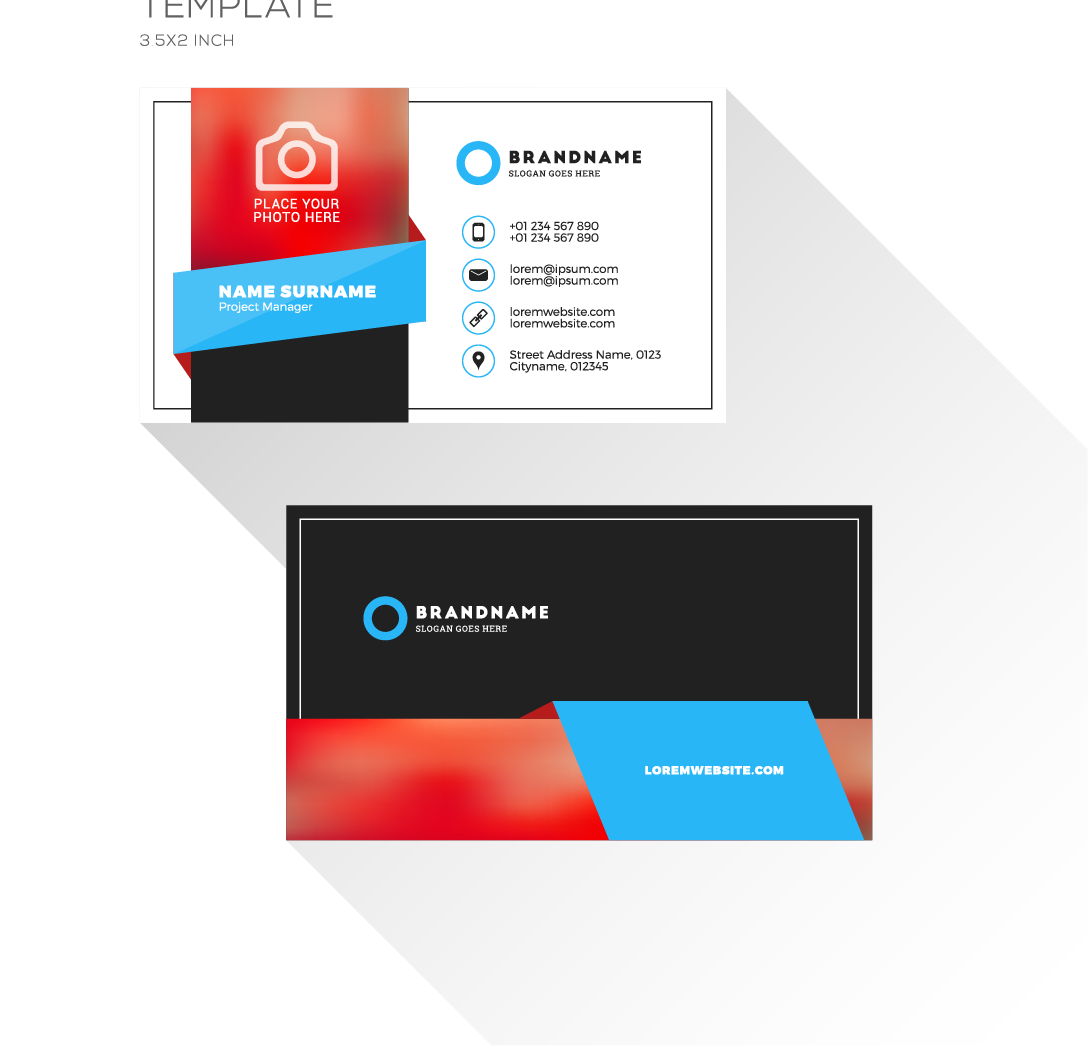 Business Office Printing Design Cards PNG