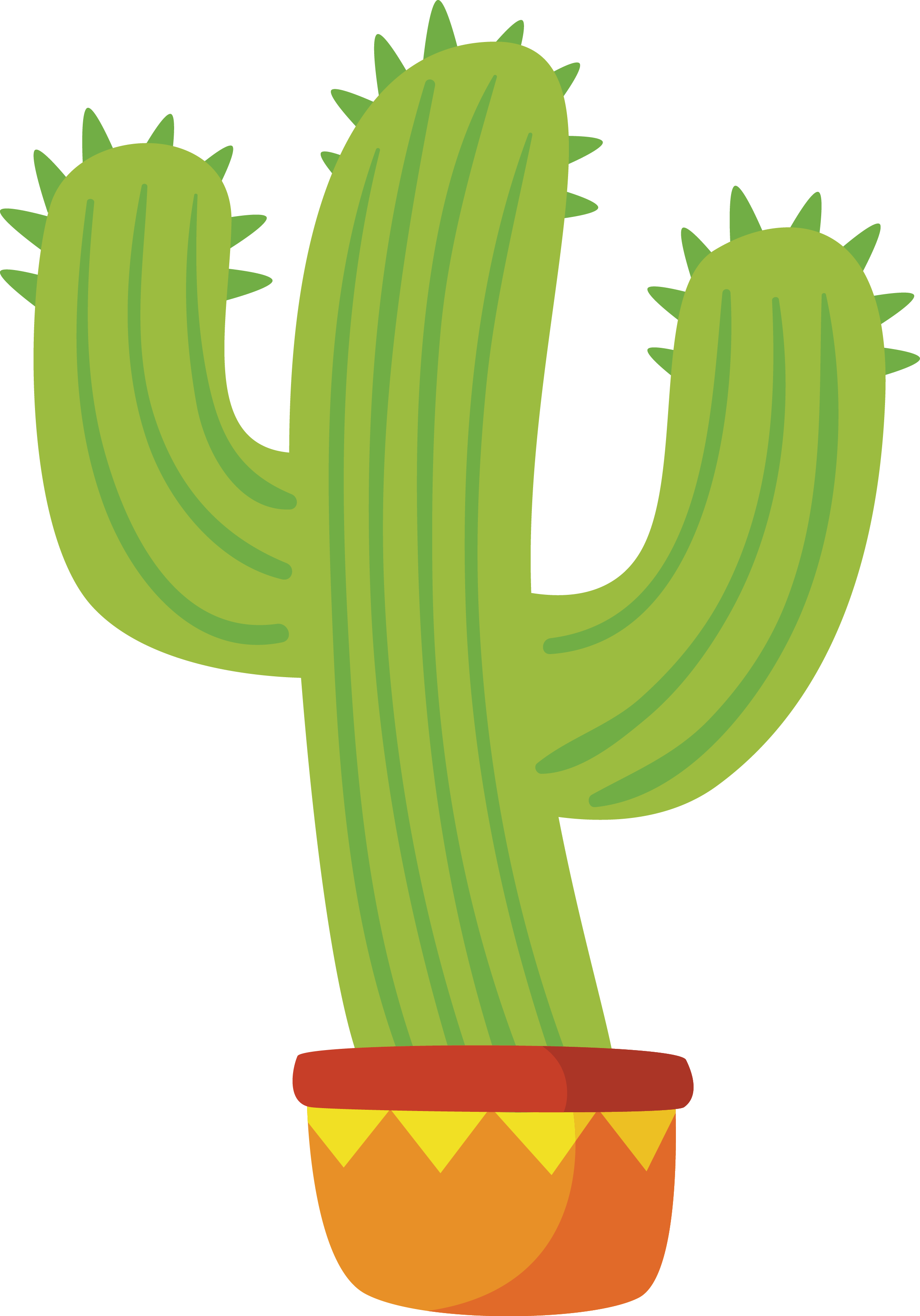 Saguaro Nature Horsetails Philodendron Plant PNG