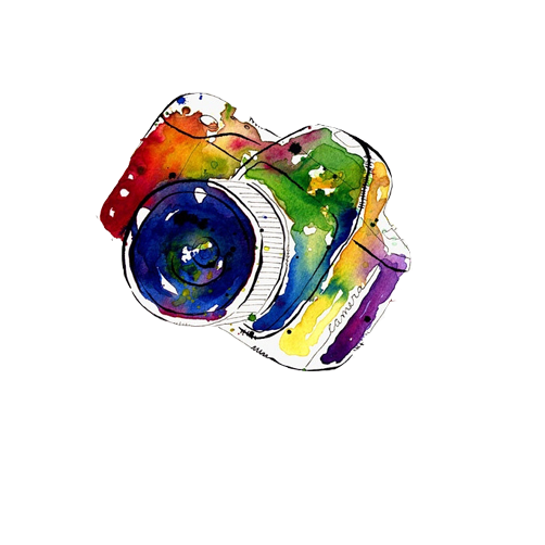 Photographer Watercolor Zoom Photography Painting PNG