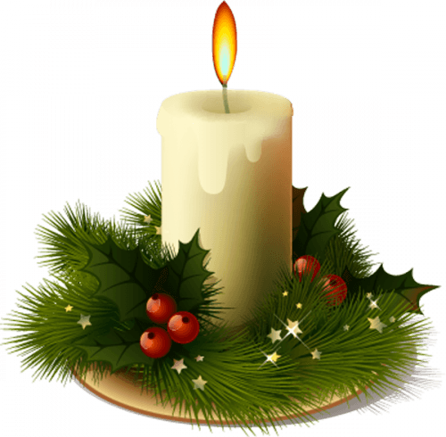 Christmas Wheel White Candle Flare PNG