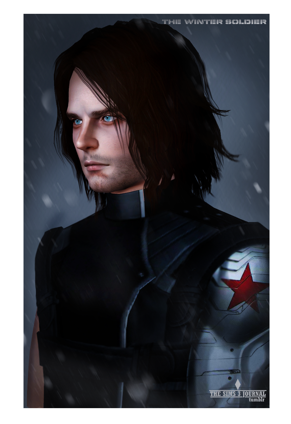 Character Bucky Black Sims Hair PNG