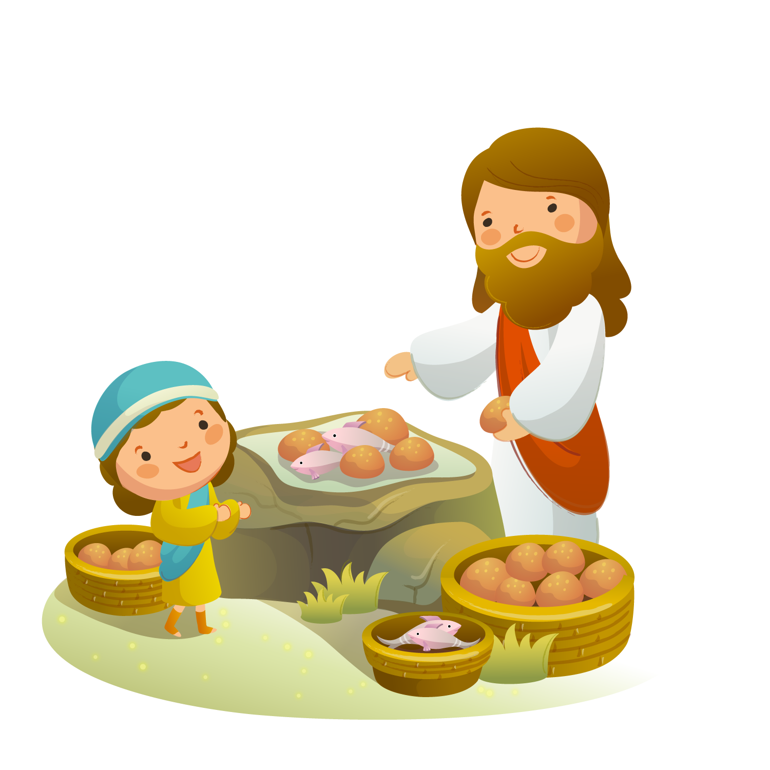 Meal With Resurrected Jesus Vector PNG