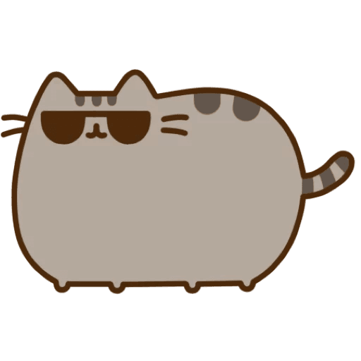 Pusheen British Brown Whip Cat PNG