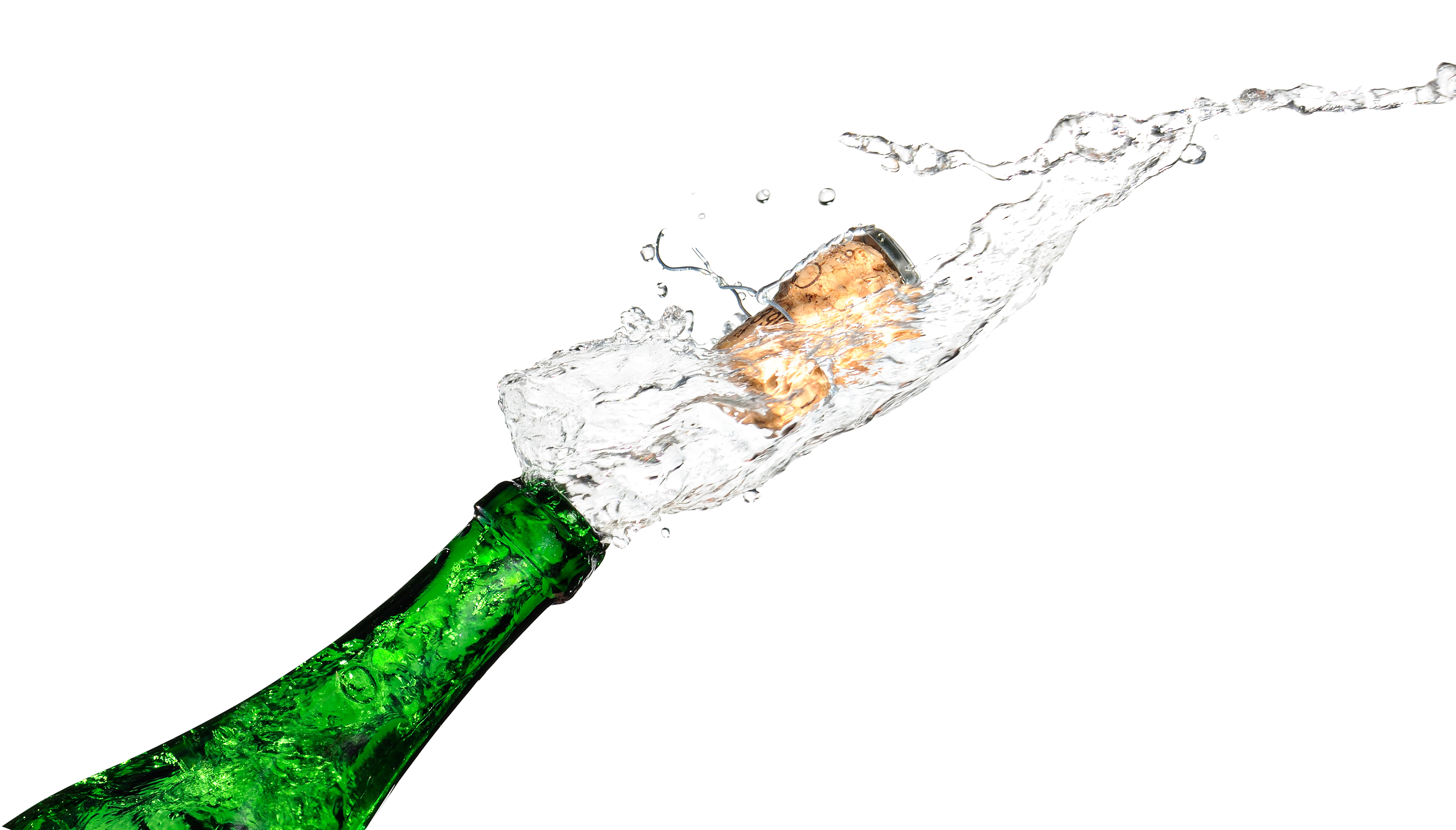 Claret Popping Breakfasts Bubbly Bottle PNG