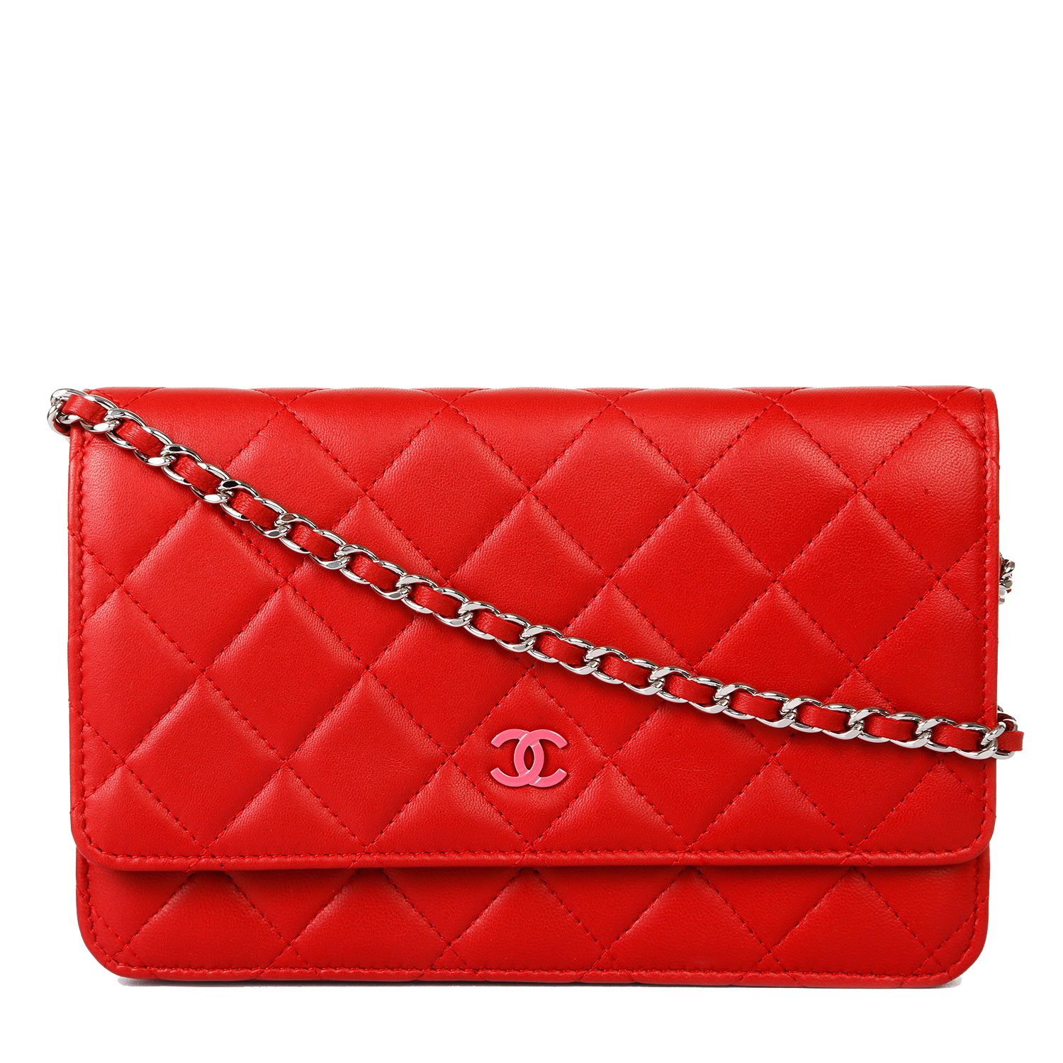 Handbag Chanel Bag Leather Red PNG