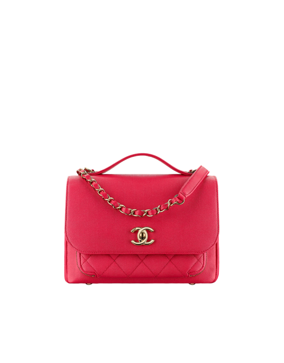Chanel Leather Winter Handbag Pink PNG