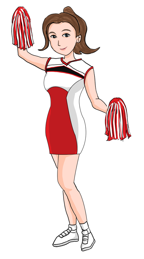 Twirler Cheerleader Fit Play Bimbo PNG
