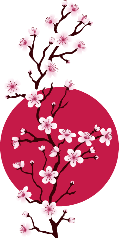 Stitch Embroidery Reddish Cherry Branch PNG