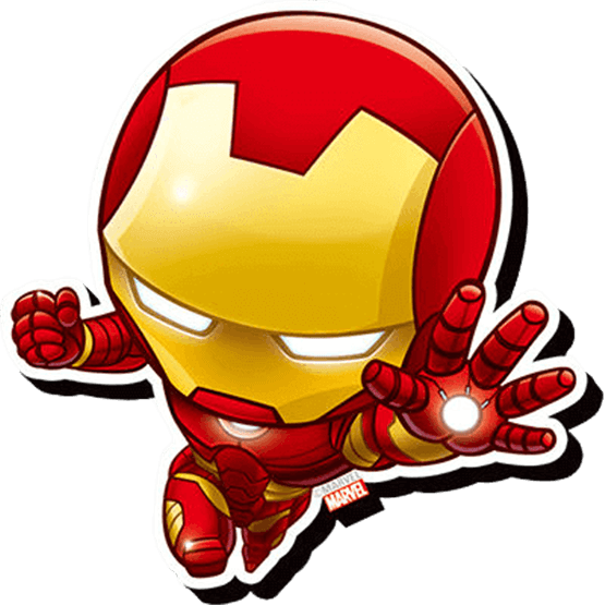 Iron Cartoon Chibi Man PNG