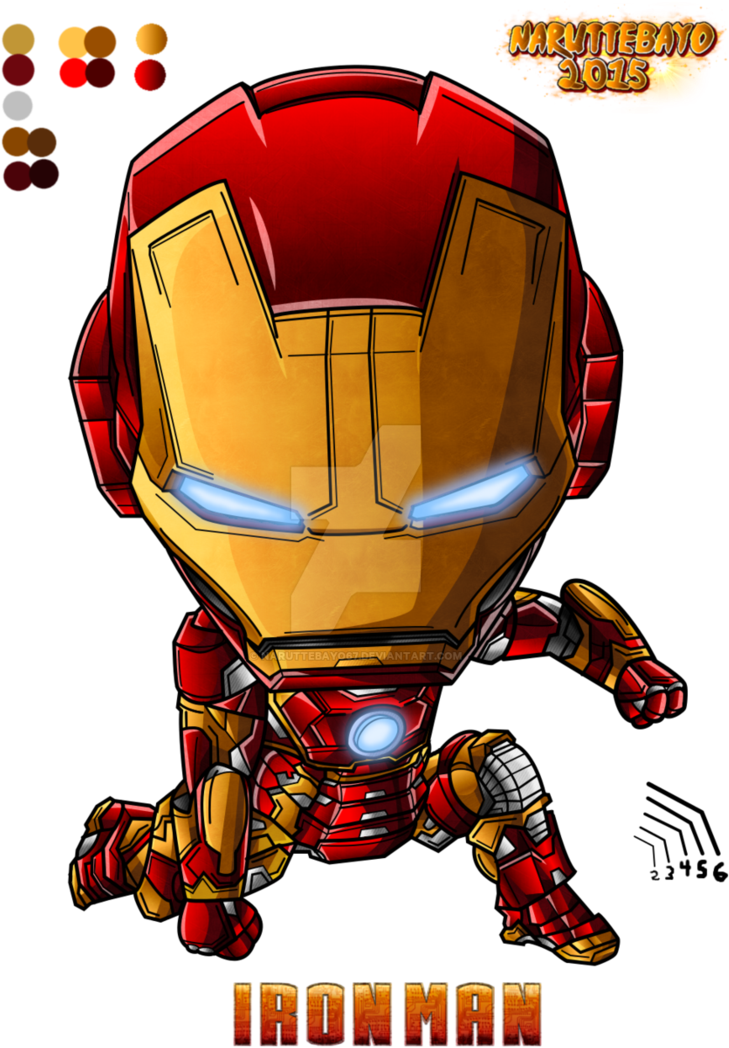 Chibi Man Cartoon Iron PNG