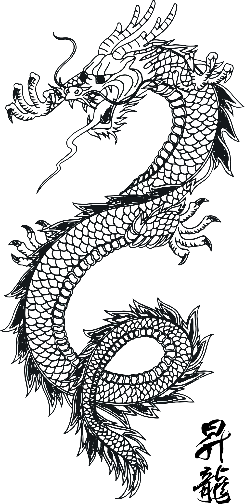 Chinese Dragon Graphics Development Font PNG